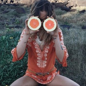 SPELL Santorini Embroidered Tunic